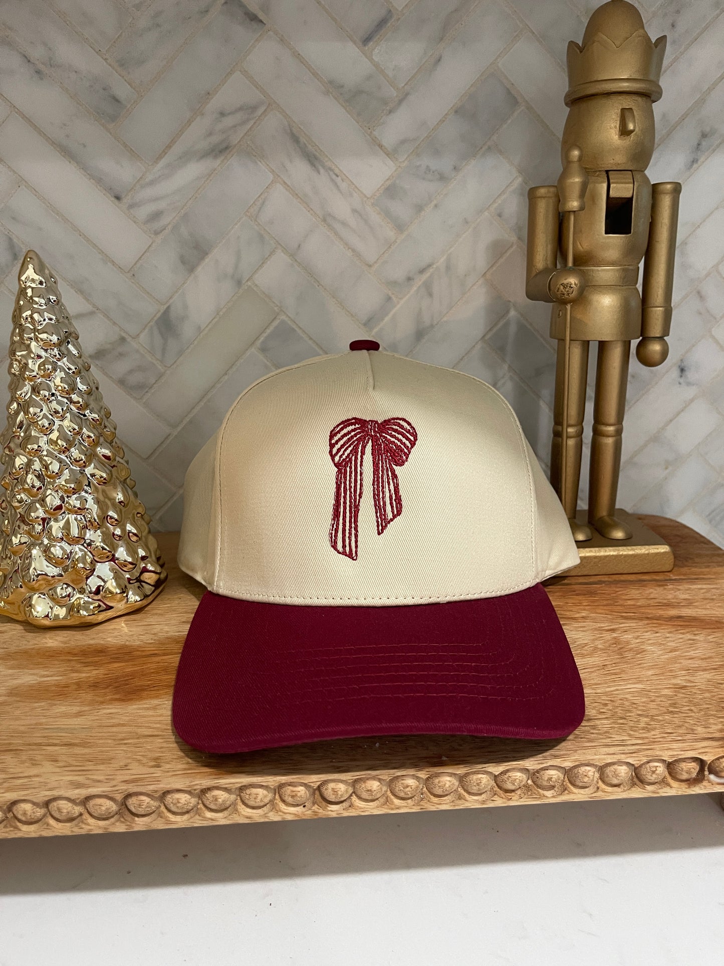 Christmas Bow Trucker Hat