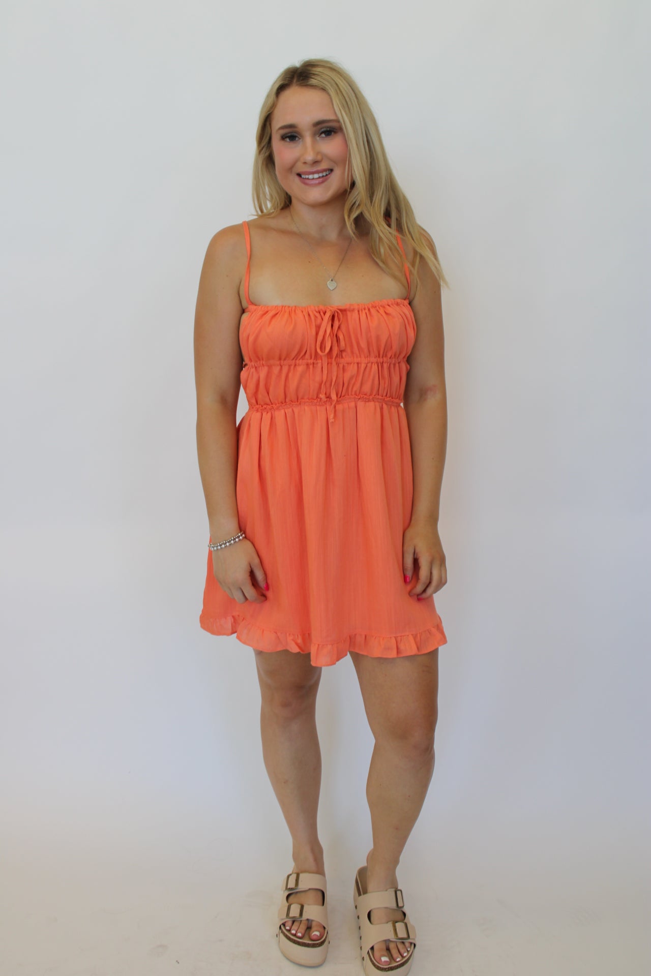 charlie mini dress Ruffle Trim Mini Dress Small