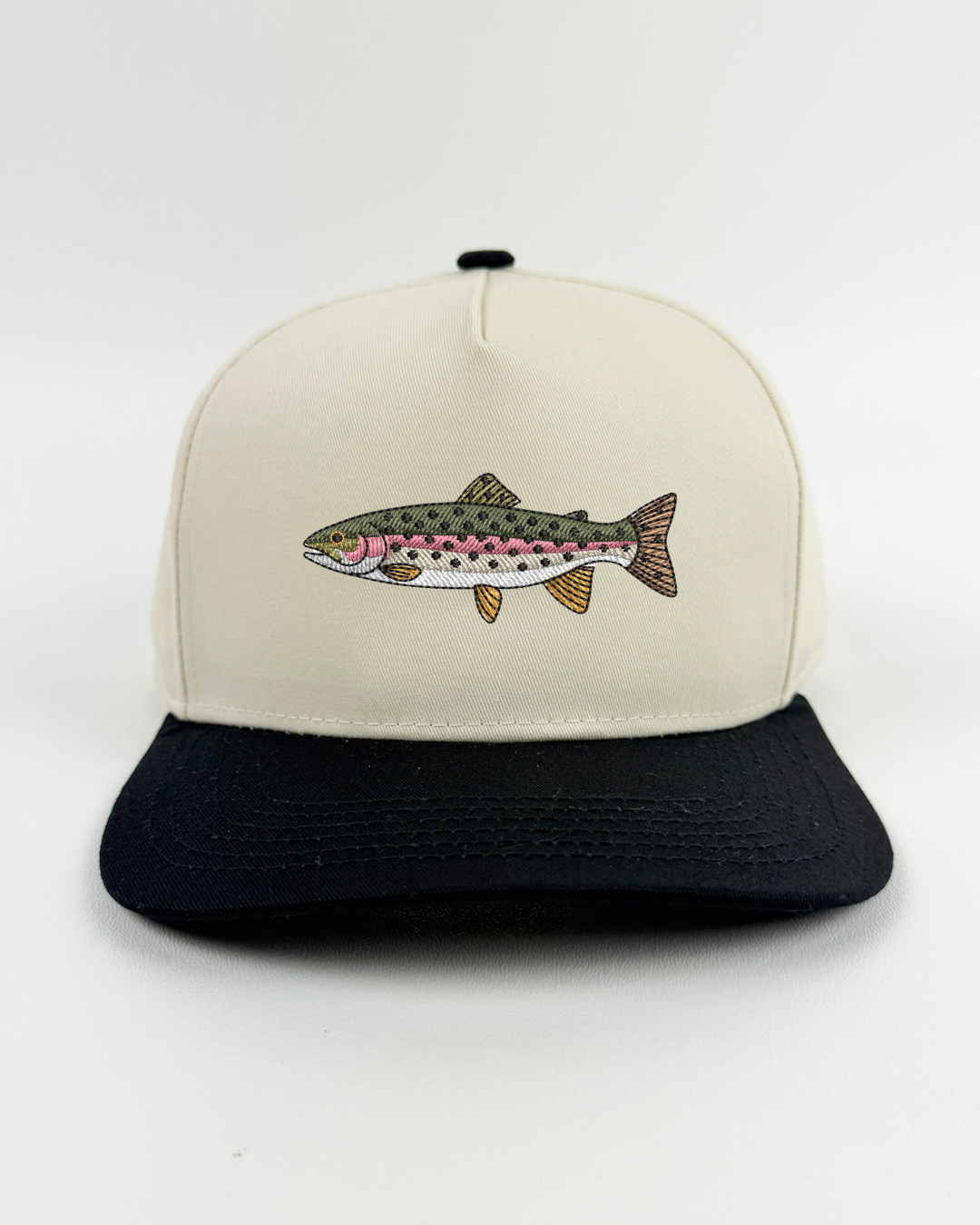 Rainbow Trout Embroidered Trucker Hat