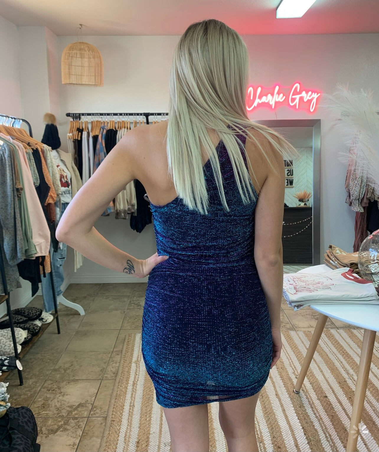 Metallic Holiday Dress