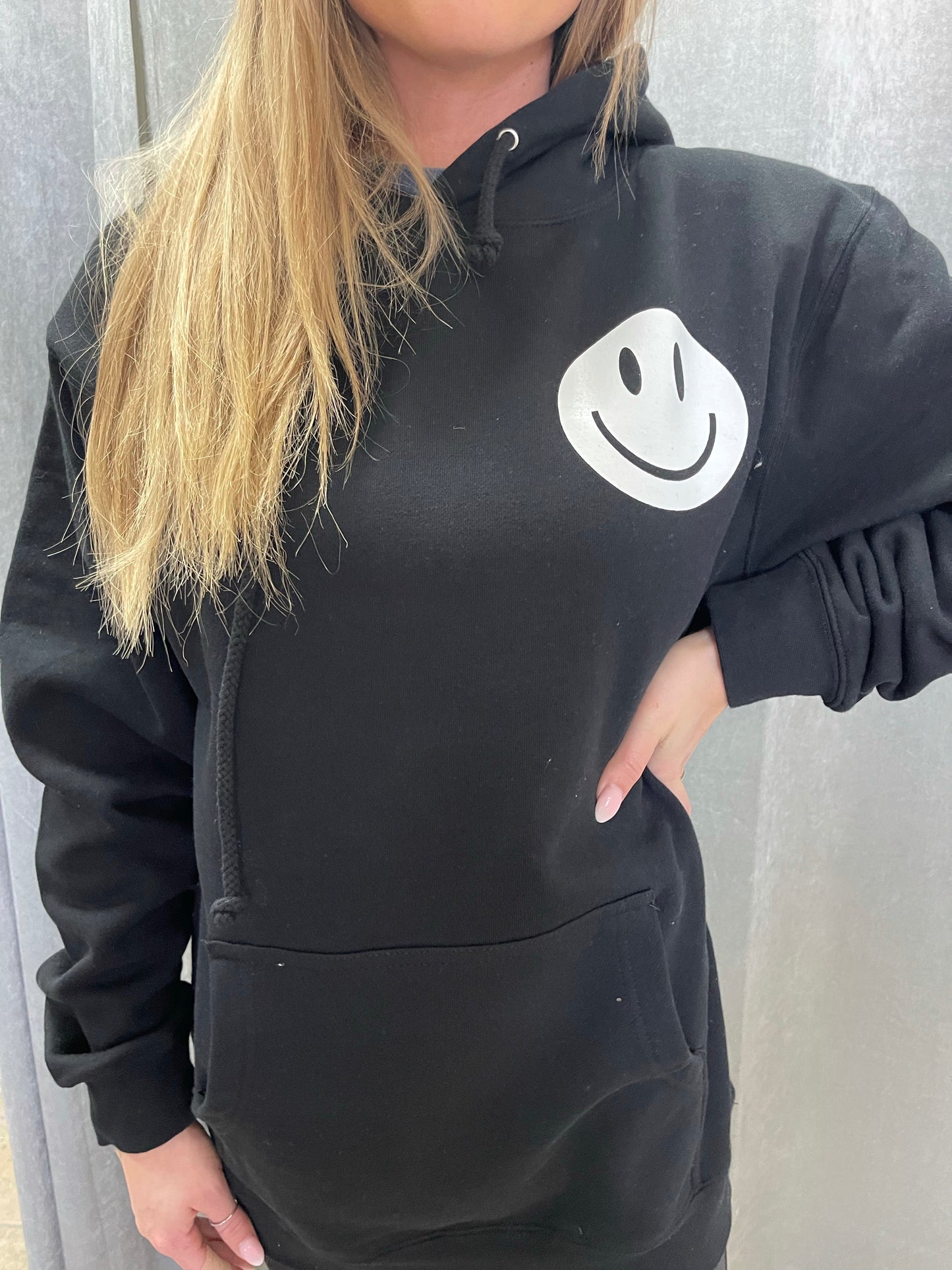 Custom Checkered Smiley Hoodie (multiple colors)