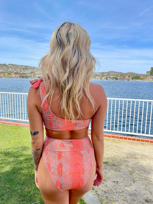 High Rise Snake Skin Bikini