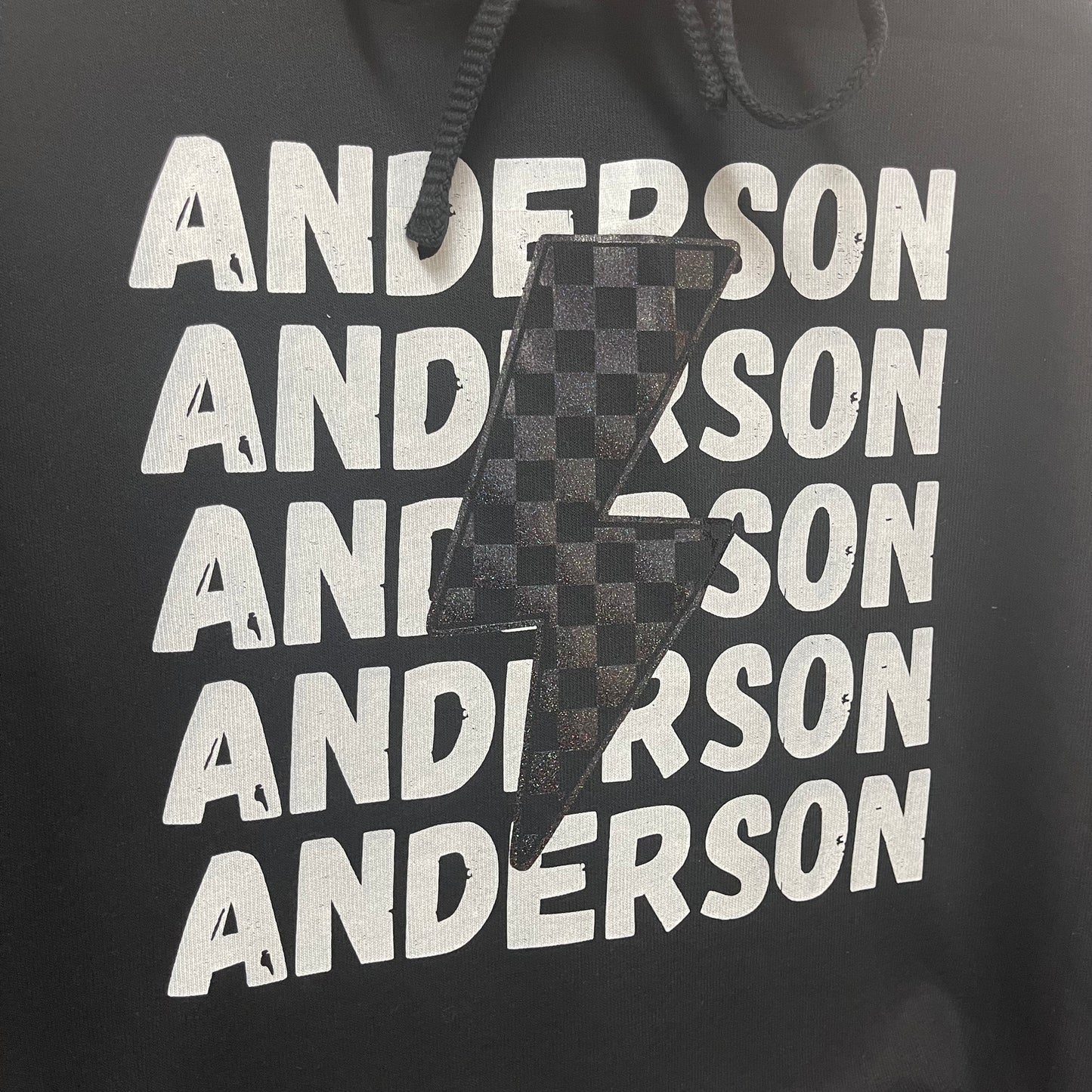 Custom Glitter Bolt Hoodie