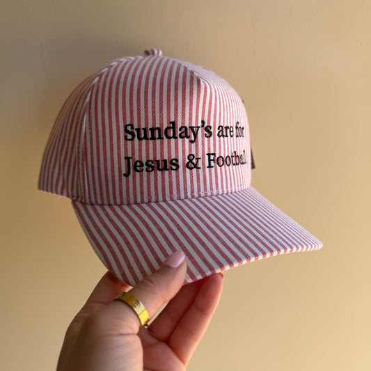Sundays are for football and Jesus Trucker Hat
