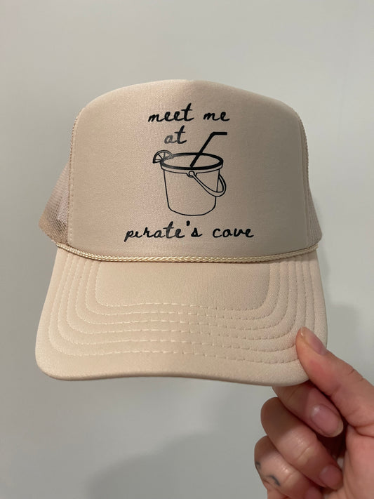 Meet Me At Pirates Cove Trucker Hat