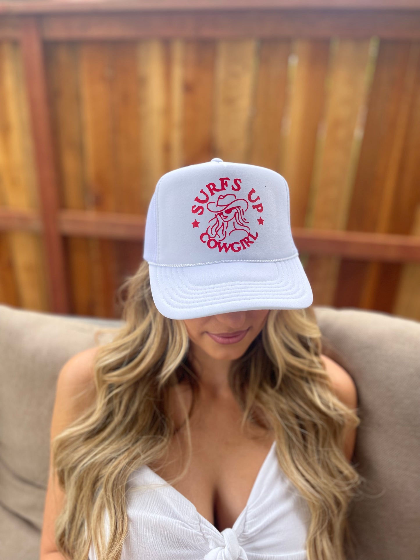 Surfs Up Cowgirl Trucker Hat