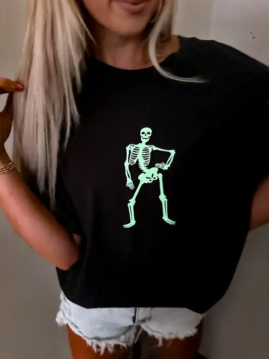 Glow In The Dark Skeleton Graphic Tee