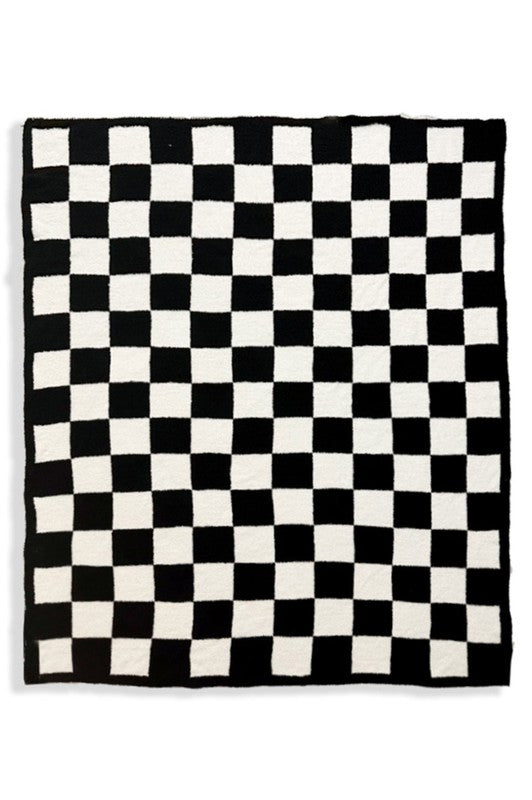 Luxe Soft Checkerboard Checker Throw Blanket