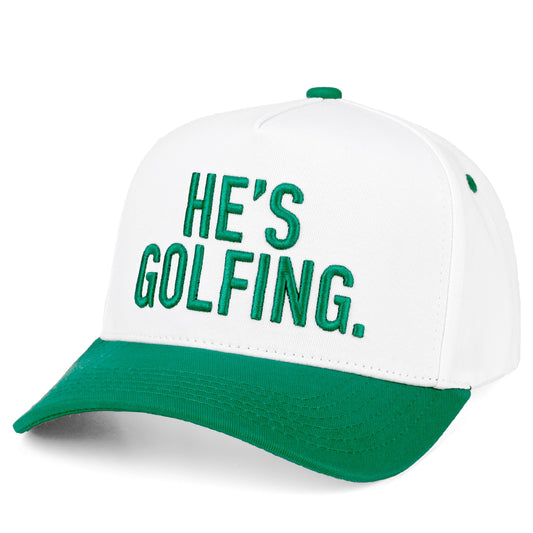 He's Golfing Trucker Hat