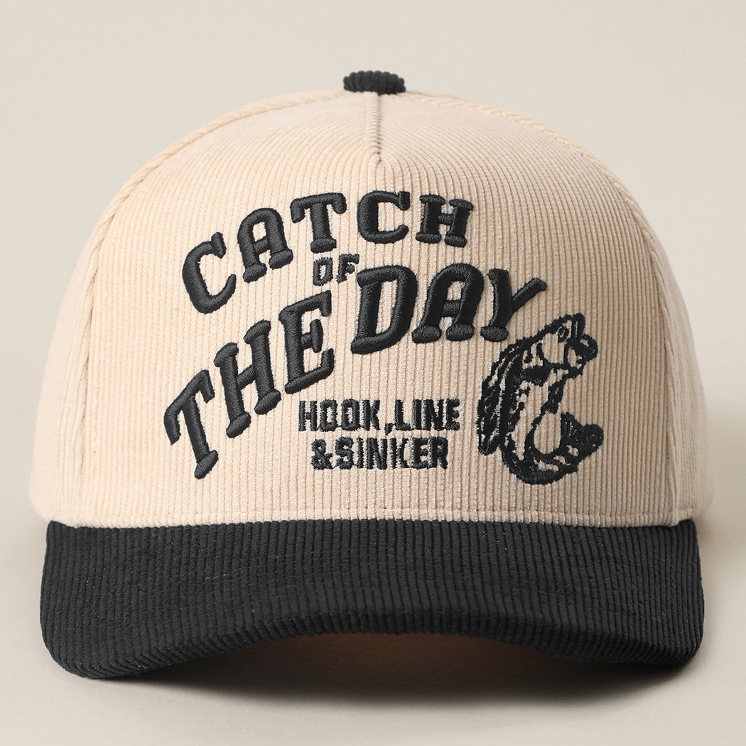 Catch of the day corduroy trucker hat
