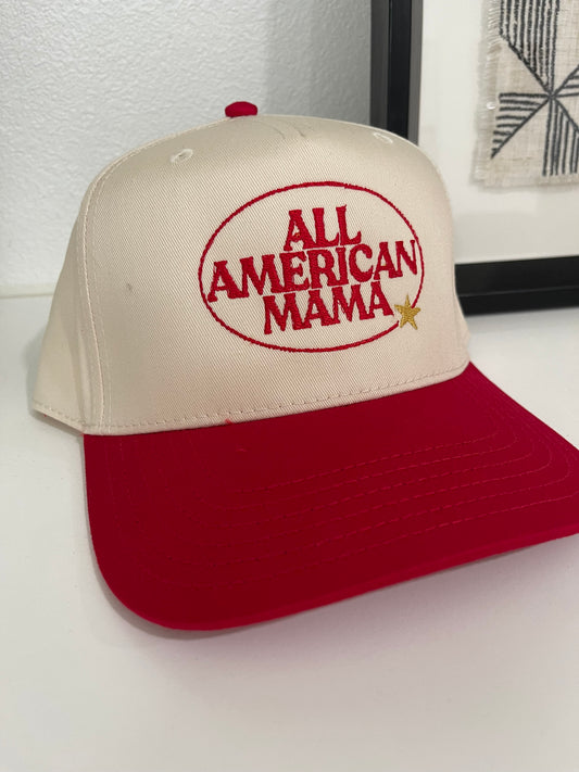 All american mama trucker hat