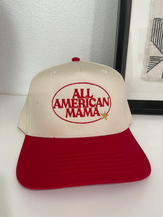 All american mama trucker hat