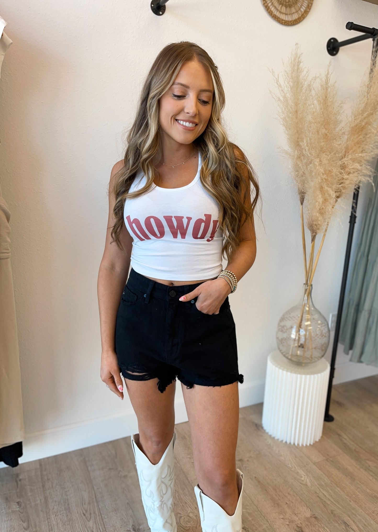 Howdy Cropped Tank Top