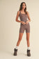 Mocha Mineral Wash Hot Shot Romper