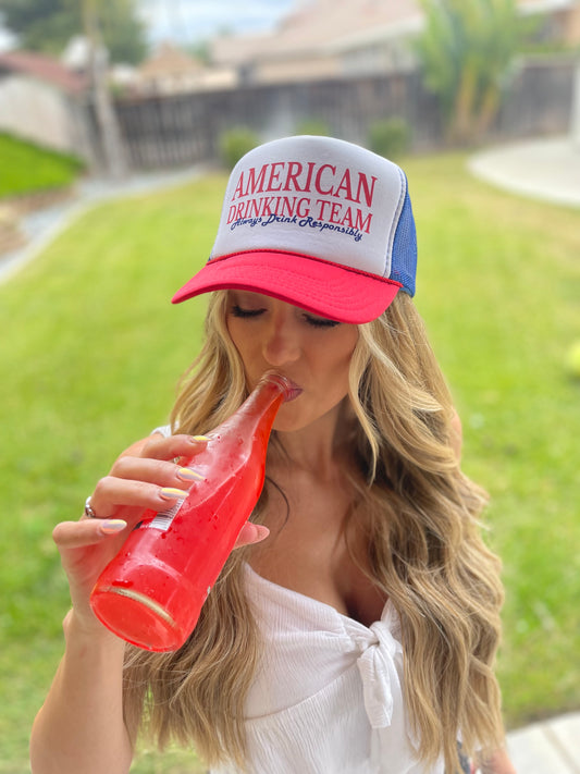 American Drinking Team Trucker Hat