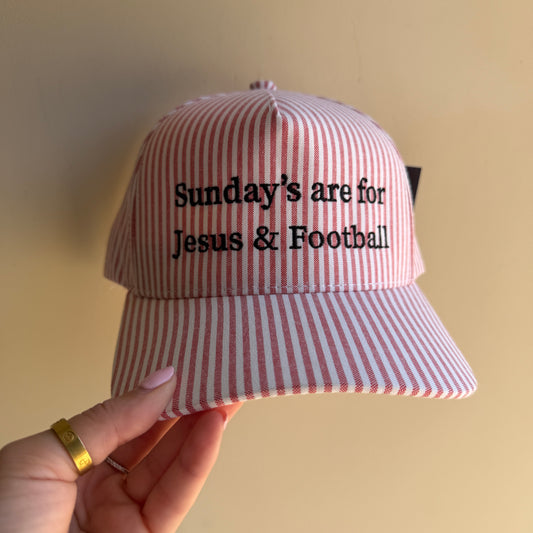 Sundays are for football and Jesus Trucker Hat