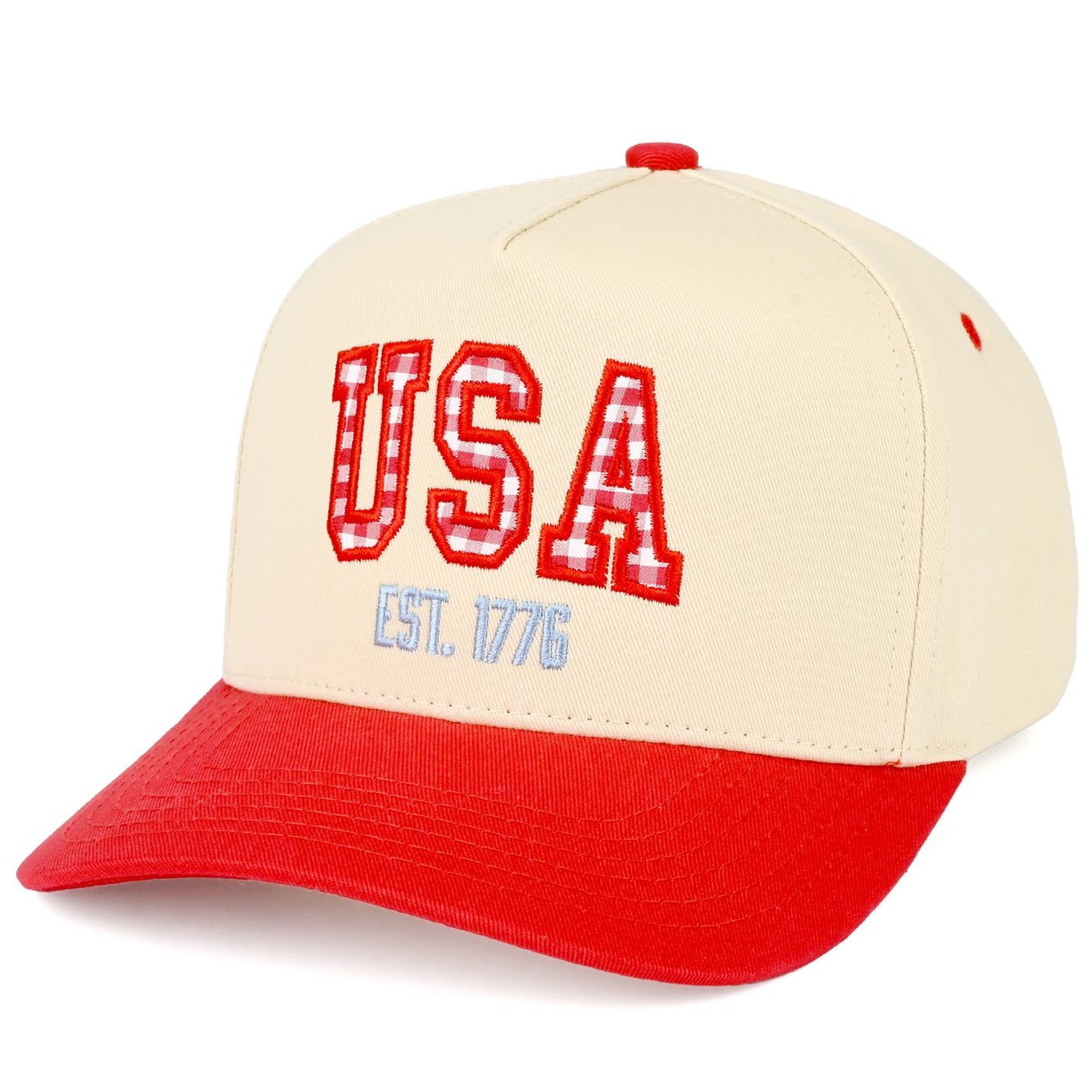 USA Gingham Trucker Hat