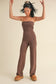 Fold over knit jumpsuit