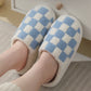 Checkered Blue Slippers