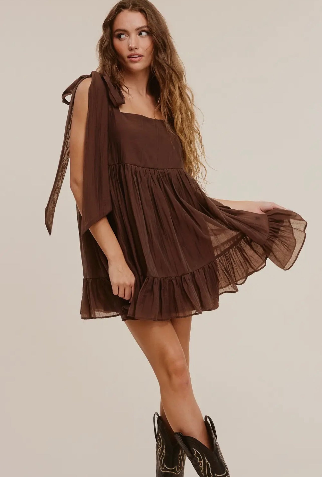 Chiffon Babydoll Mini Dress