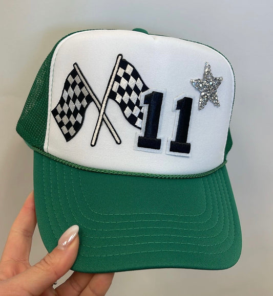 Custom patch number hat