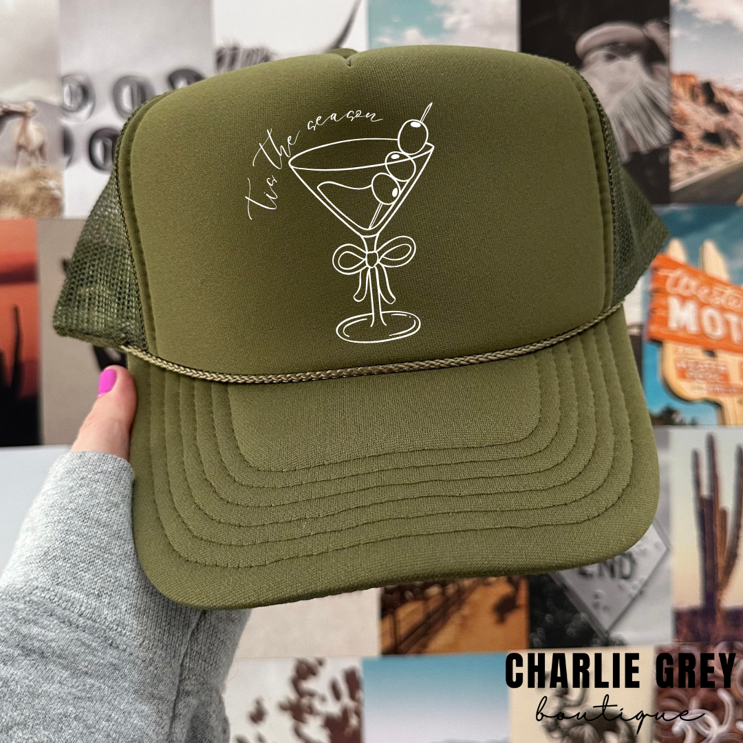 tis the season martini trucker hat