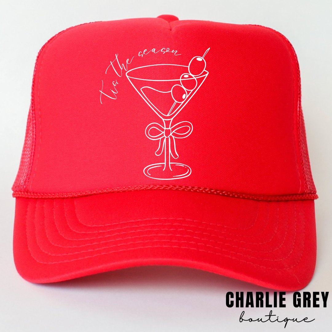 tis the season martini trucker hat