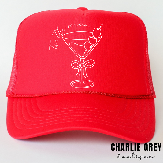 tis the season martini trucker hat