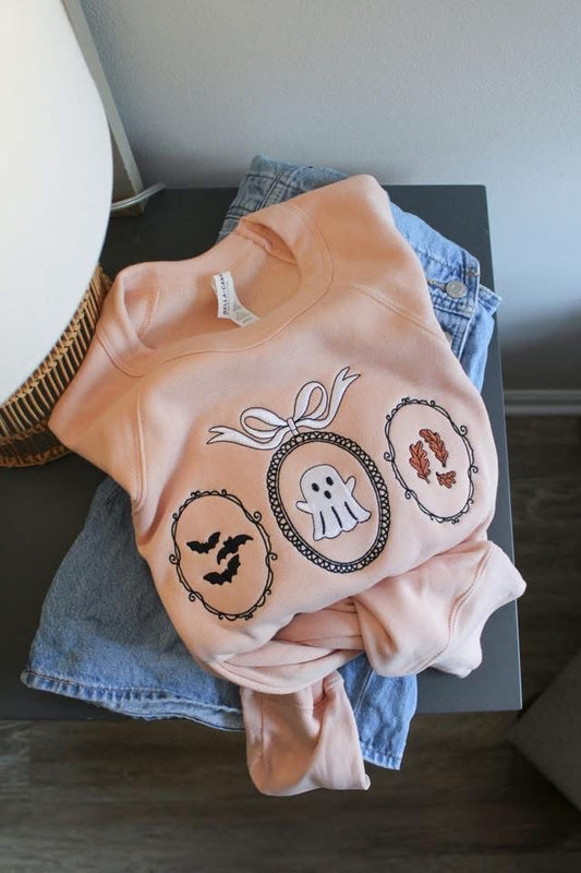 Halloween embroidered crewneck