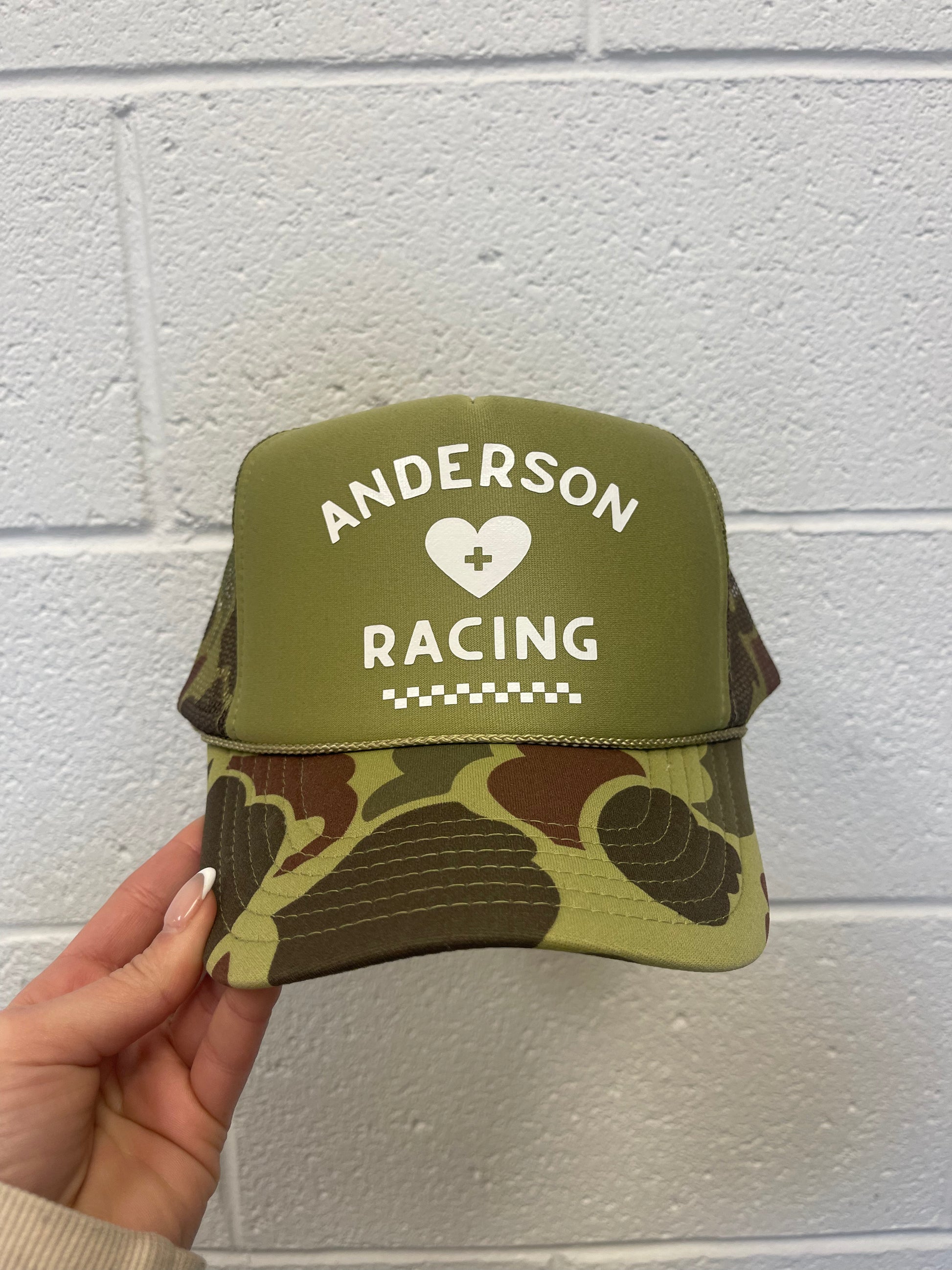 Custom Your Name Racing Hat Charlie Grey