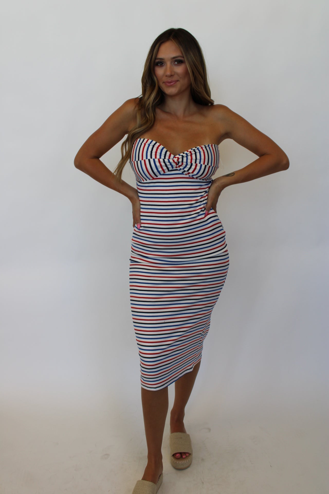 Seeing Stripes Midi Dress