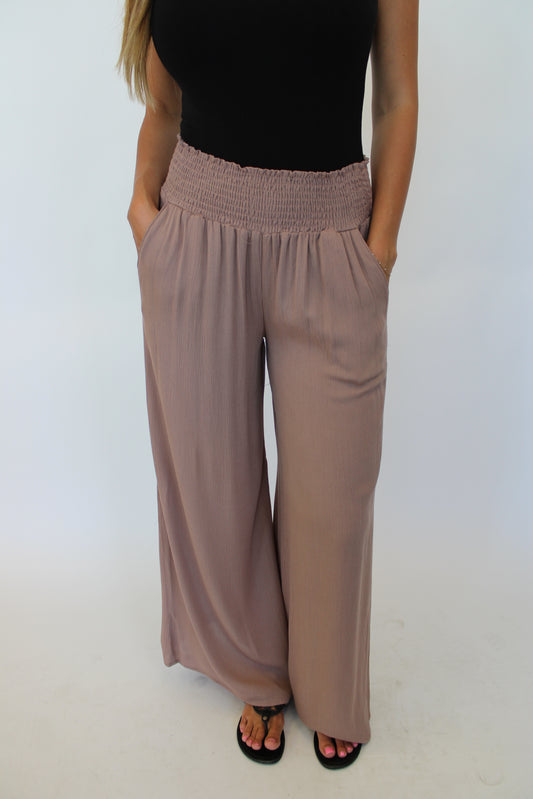 Mocha Linen Pants