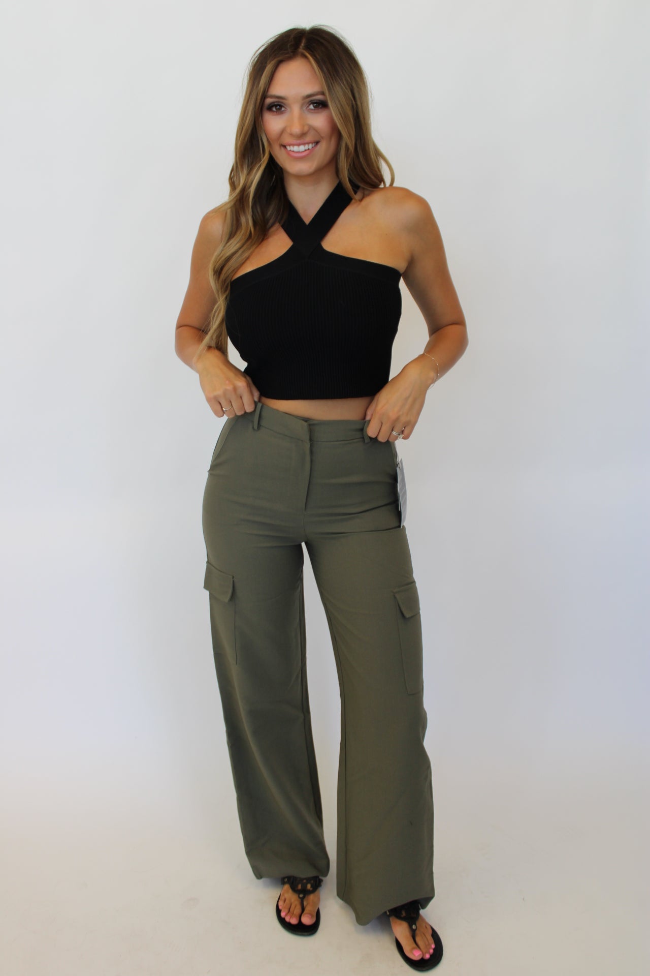 Twill Wide Leg Pants