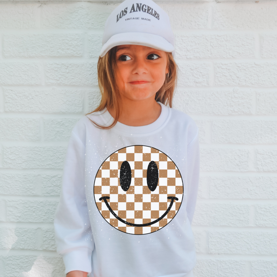 Checkered Smiley Sweater