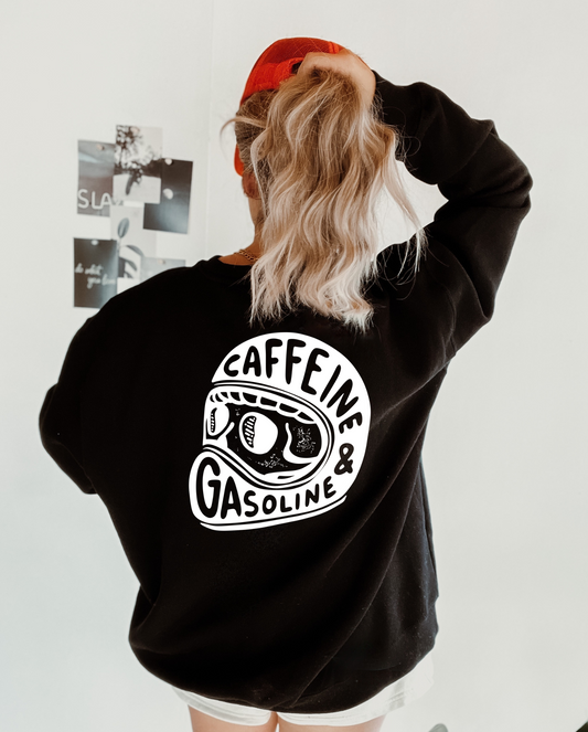 Caffeine & Gasoline Graphic Crewneck