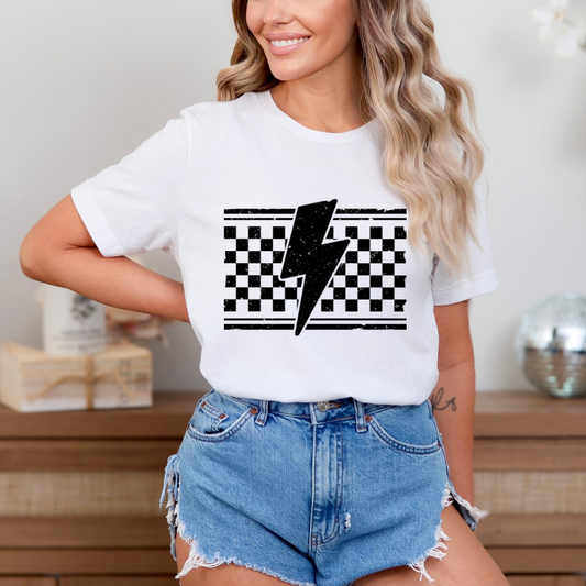 Checkered Bolt Graphic Tee