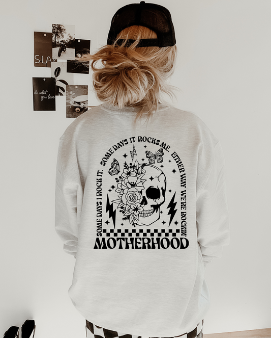 Motherhood Rocks Graphic Crewneck
