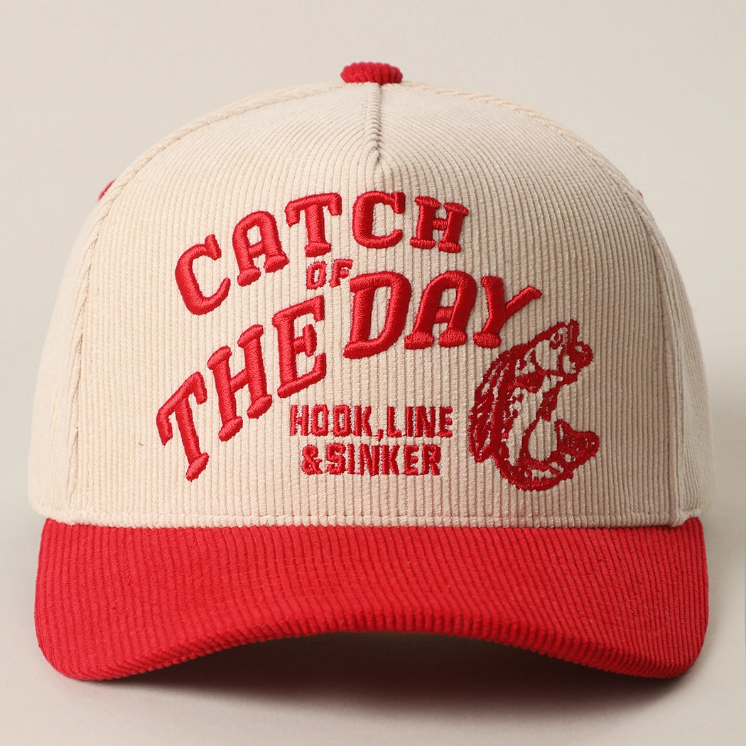 Catch of the day corduroy trucker hat