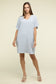 Woven Airflow V Neck T-Shirt Dress with Pockets