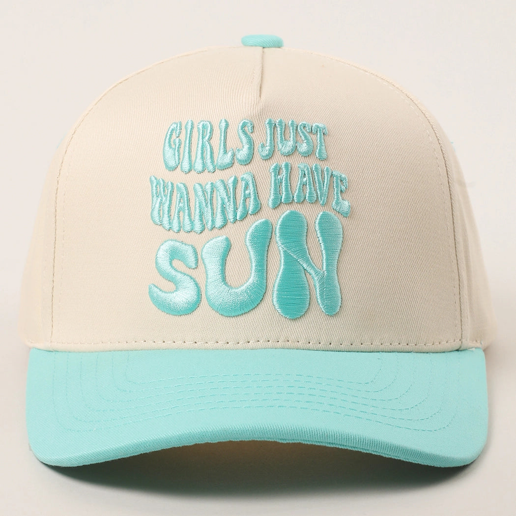 girls just wanna have sun trucker hat