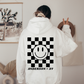 Custom Checkered Smiley Hoodie (multiple colors)