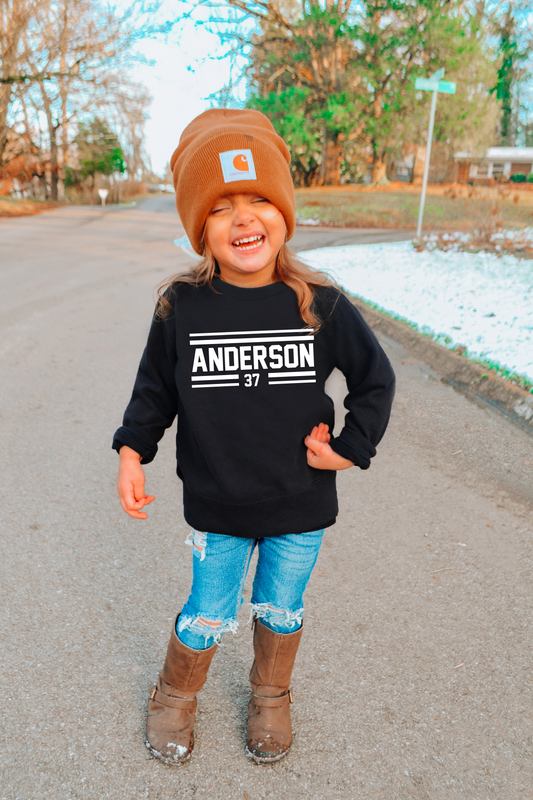 Kids Custom Name + Number Sweater