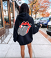 Custom Checkered Tongue Hoodie | Black Or Grey