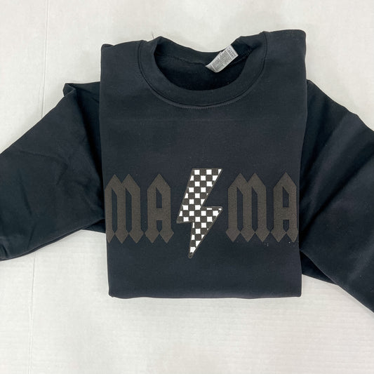 Mama Checkered Bolt Crew